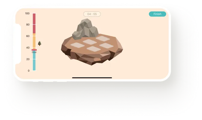 Focus Fit app showing a training screen