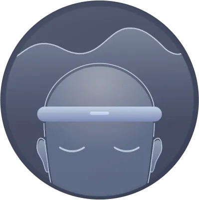 Man using FocusCalm headband illustration