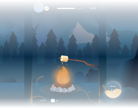 FocusCalm game illustration showing a forest scene