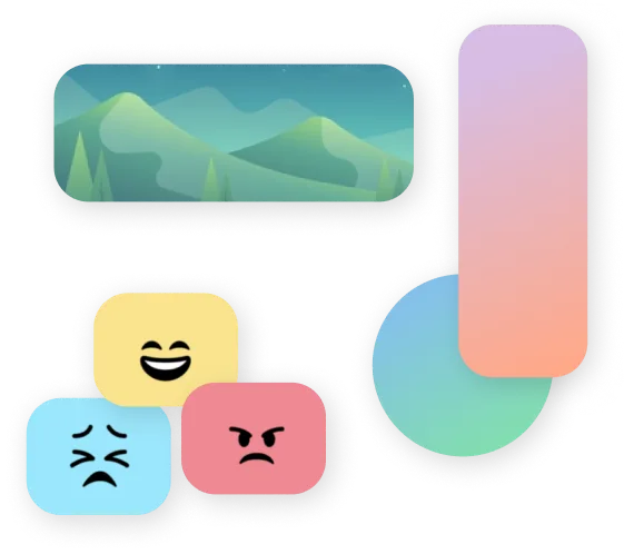 Color palette and shapes