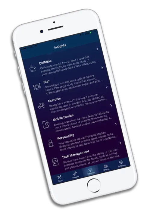 A smartphone showing SlumberType app