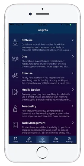 A smartphone showing SlumberType app