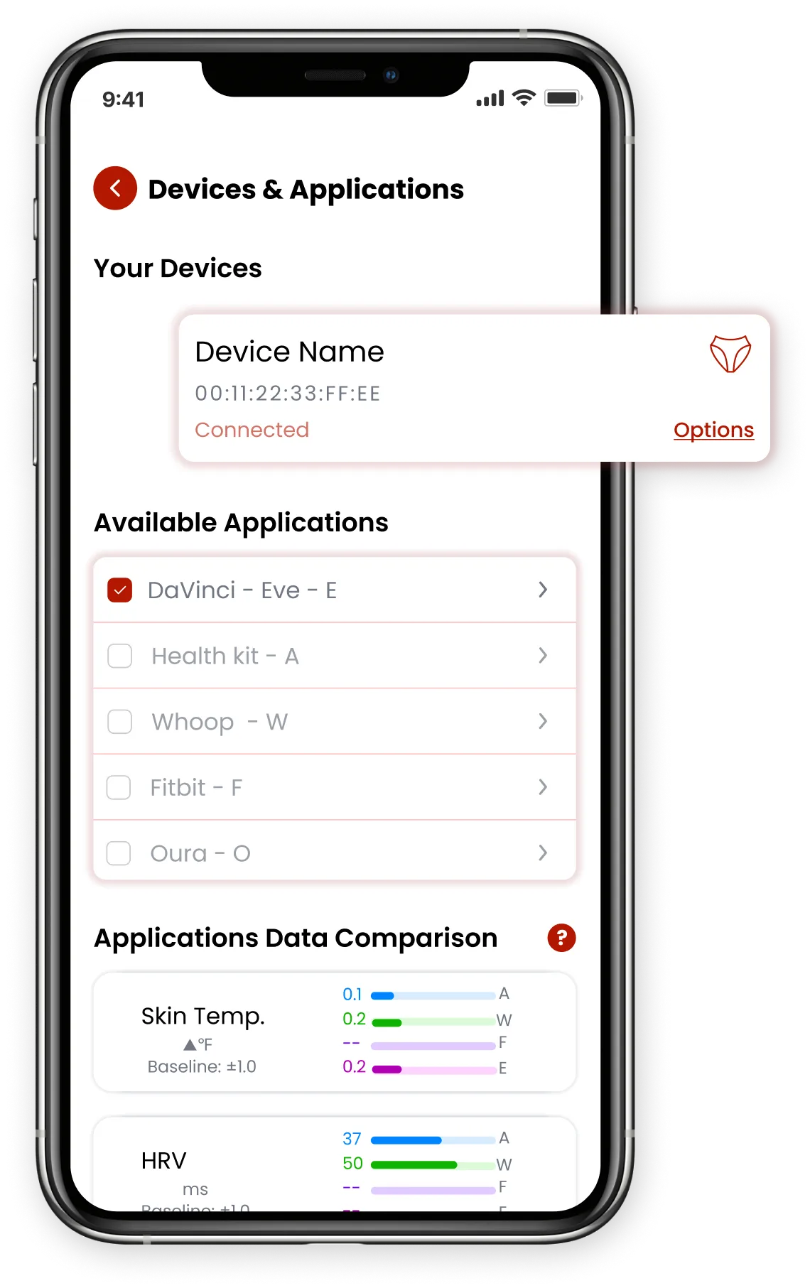 DaVinci wearable app