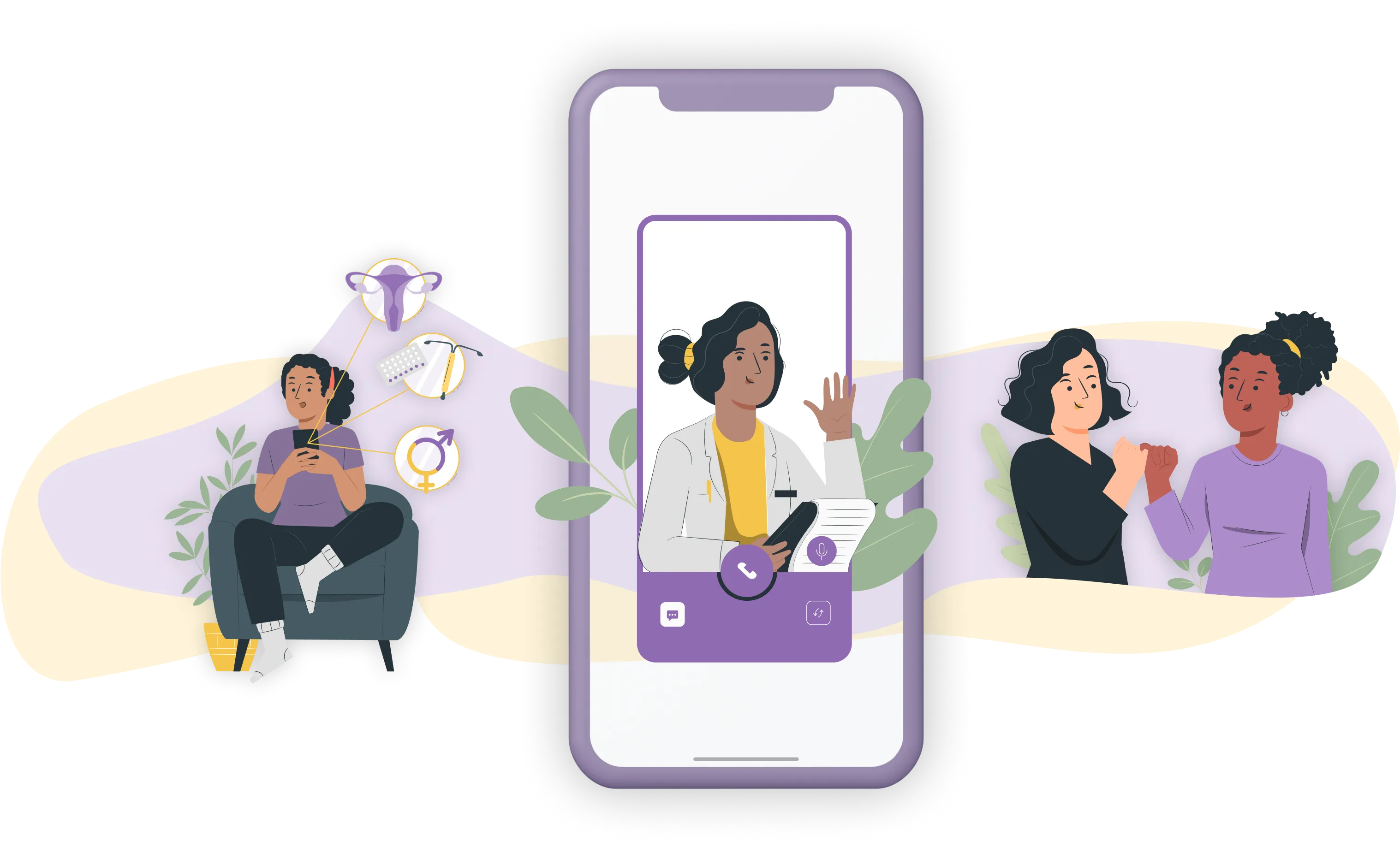 Gina app full mockup showing multiple screens