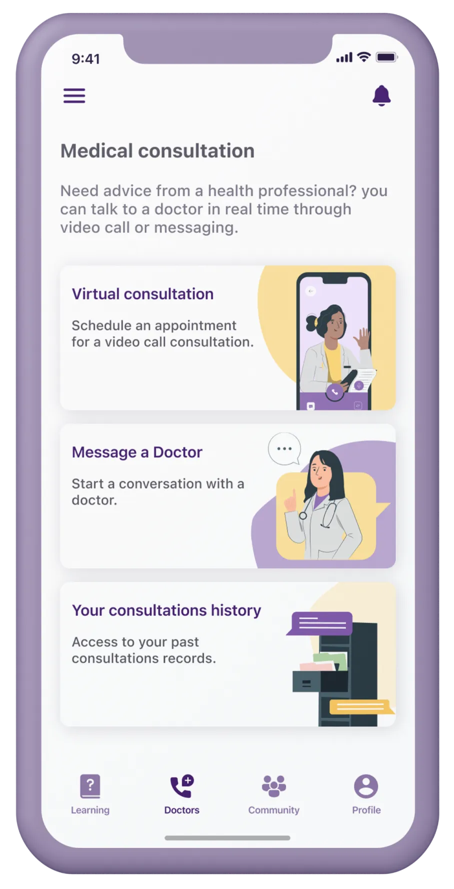 Medical consultation illustration