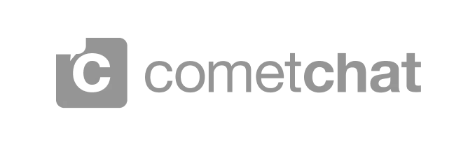 Cometchat logo in grey