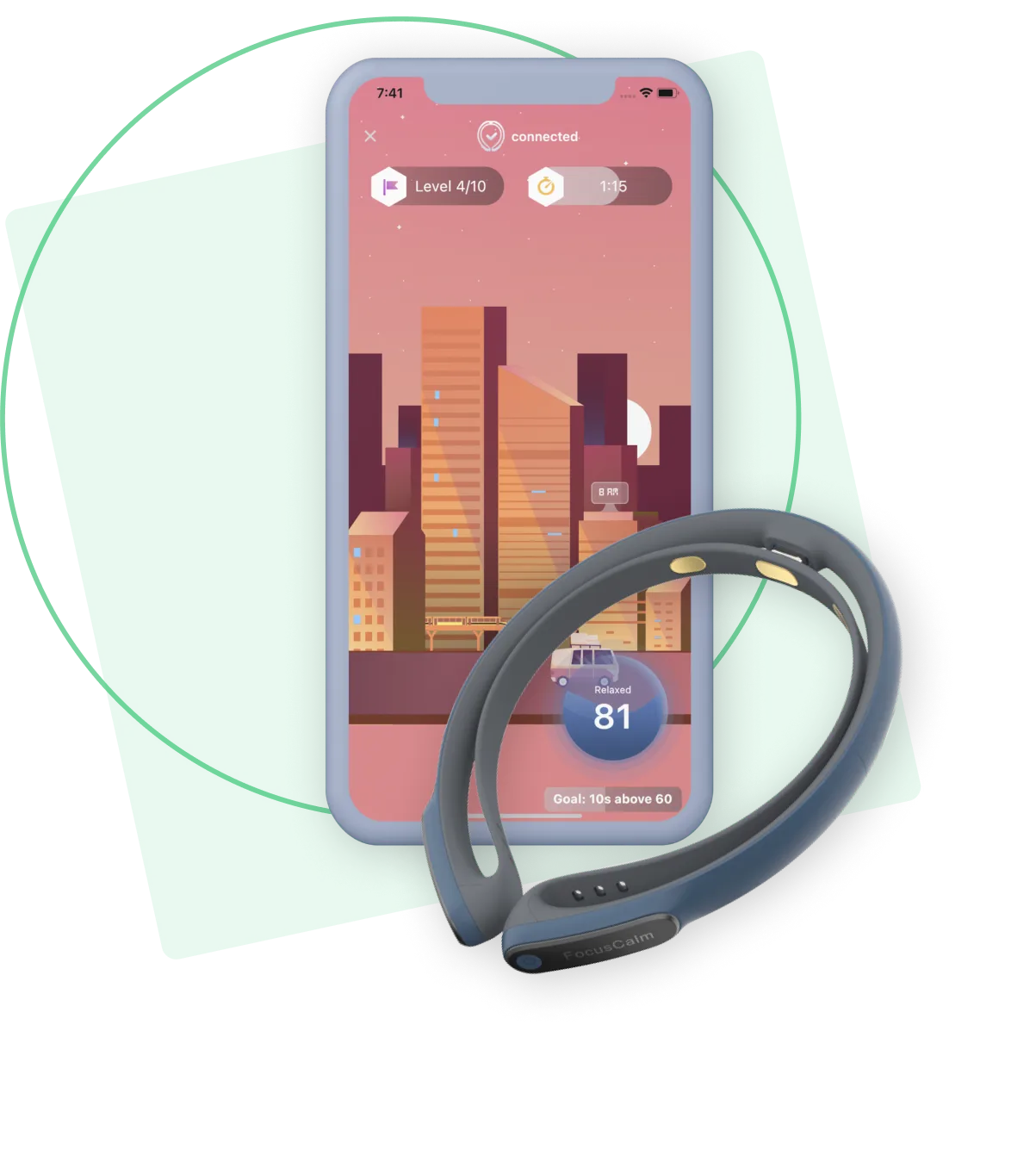 BrainCo FocusCalm app and headband