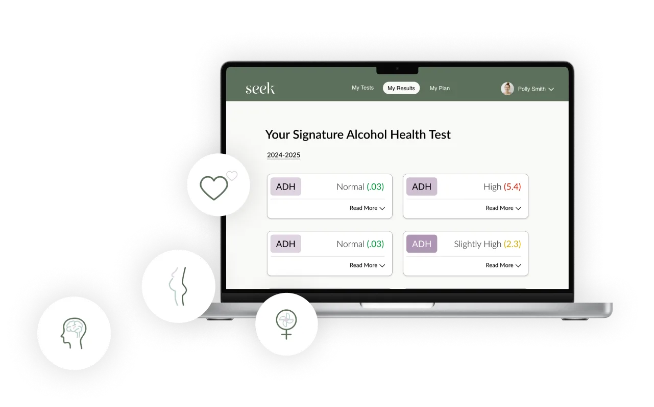 Seek at-home alcohol health test app