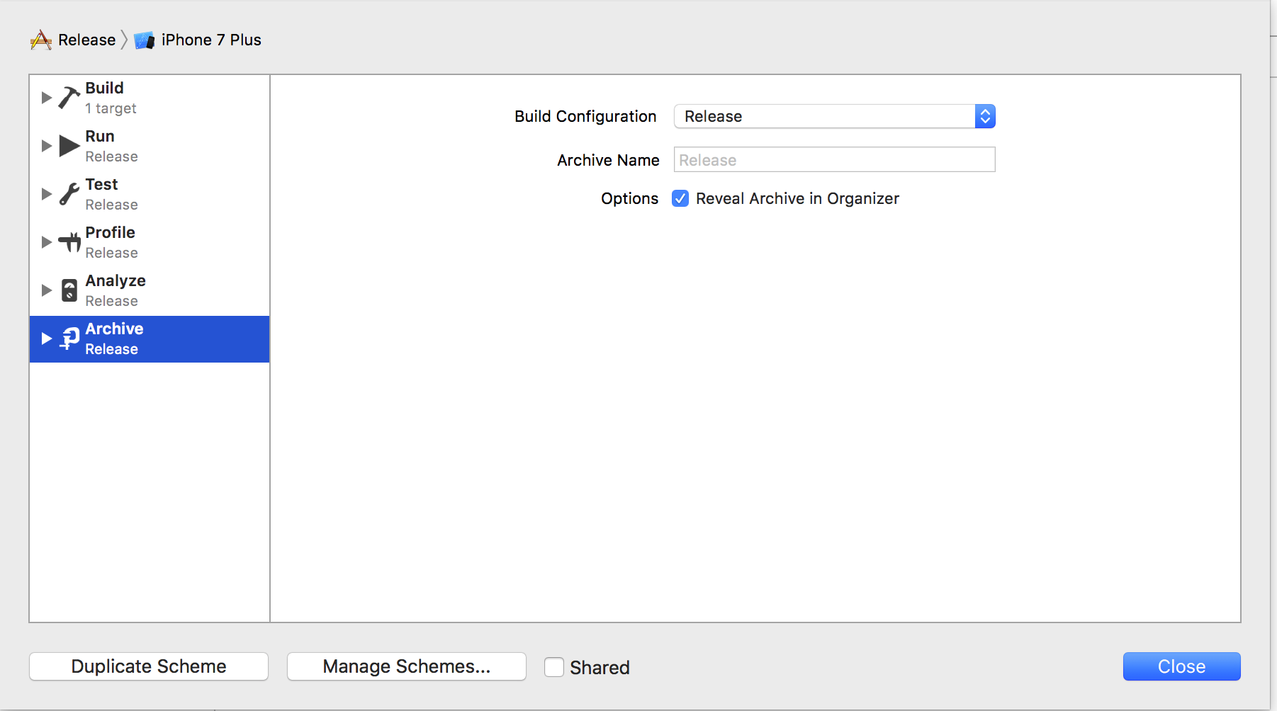 Release scheme