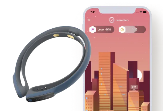 A smartphone with a headband