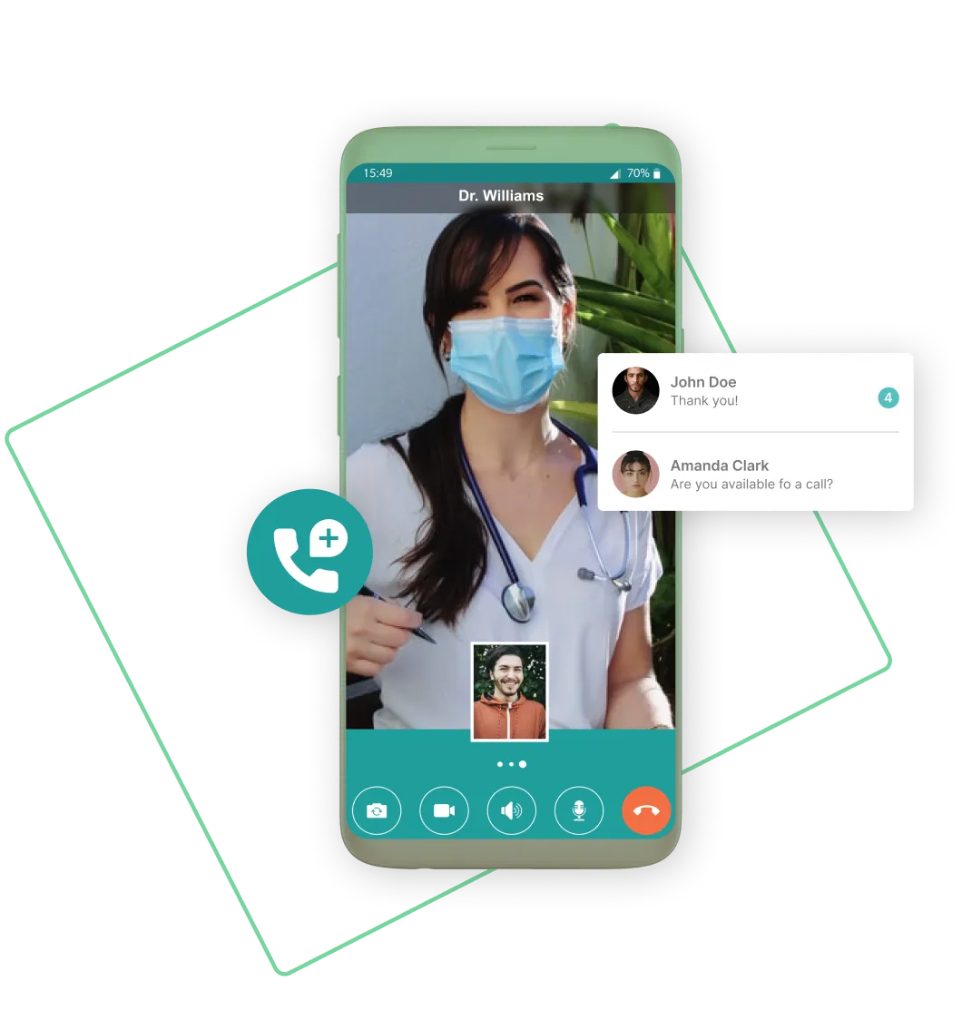 Telemedicine app mockup